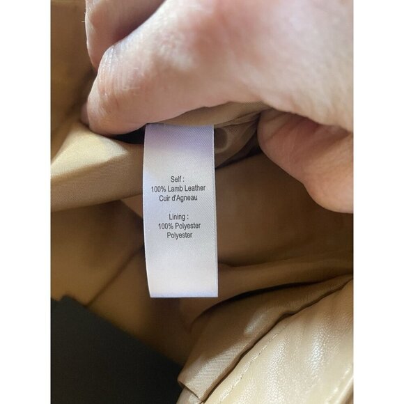 NWT Marissa Webb Banks Paperbag Leather Boyfriend Shorts Fawn Sz 4 $ $425 - Picture 13 of 15